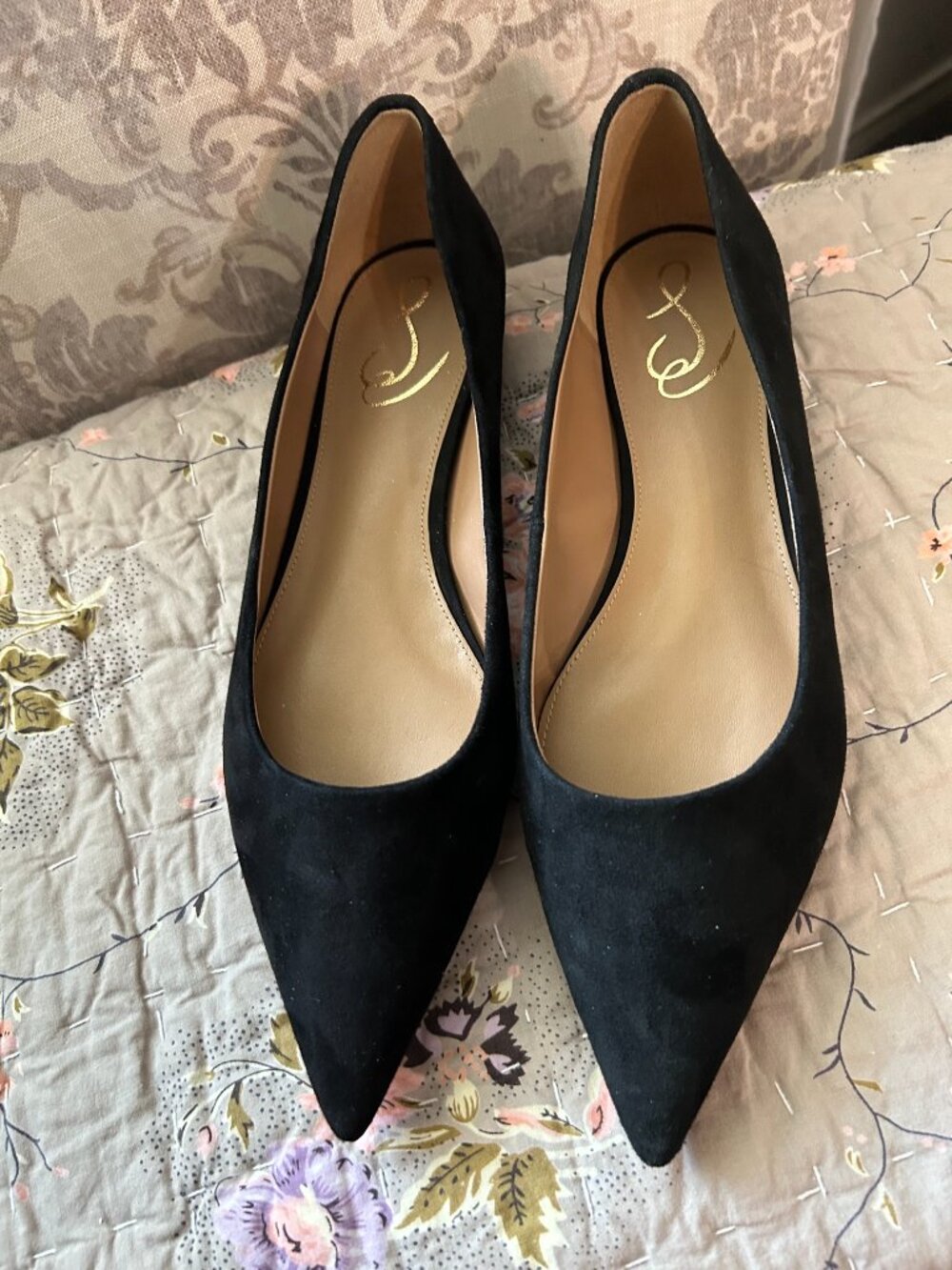 Sam Edelman Wanda, Black Suede Flats